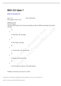 [SOLVED] BIO 251 BIO 251 Quiz 7. Questions and answer (well explained) | Download To Score A.