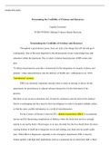 NURS FPX4030    Assessment2 3.docx  NURS-FPX 4030  Determining the Credibility of Evidence and Resources  Capella University  NURS-FPX4030: Making Evidence-Based Decisions  Determining the Credibility of Evidence and Resources  Throughout a practitioners 