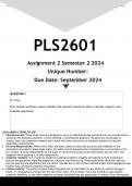 PLS2601 Assignment 2 (ANSWERS) Semester 2 2024 - DISTINCTION GUARANTEED