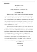 NURS FPX4020    Asessment4 1.docx  NURS-FPX 4020  Improvement Plan Tool Kit  Capella University  NHS4020: Improving Quality of Care and Patient Safety  Improvement Plan Tool Kit  Throughout the history of medicine, from the time of the first medication ad