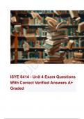 ISYE 6414 - Unit 4 Exam Questions And Answers 