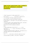 QME EXAM QUESTIONS AND CORRECT DETAILED ANSWERS