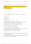 QME Exam Prep Self Test 2 Questions And Answers.