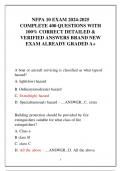 NFPA 10 EXAM 2024-2025 COMPLETE 400 QUESTIONS WITH 100% CORRECT DETAILED & VERIFIED ANSWERS BRAND NEW  EXAM ALREADY GRADED A+