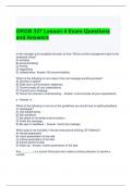 ORGB 327 Lesson 4 Exam Questions and Answers