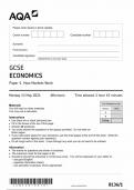 AQA GCSE ECONOMICS PAPER 1 2024 (8136/1: How Makrkets Work)