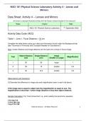 NSCI 101 Physical Science Laboratory Activity 4 – Lenses and Mirrors