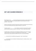 HIT 120 CAHIIM DOMAIN II Exam Questions and Answers