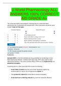 U World Pharmacology ALL ANSWERS 100% CORRECT AID GRADE A+