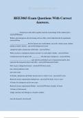 REE3043 Exam Questions With Correct Answers.