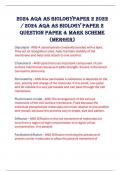 2024 AQA AS BIOLOGYPAPER 2 2022  / 2024 AQA AS BIOLOGY Paper 2  Question Paper & Mark scheme  (Merger) 