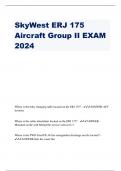 SkyWest ERJ 175 Aircraft Group II EXAM 2024