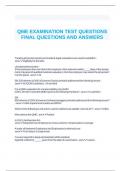 QME EXAMINATION TEST QUESTIONS FINAL QUESTIONS AND ANSWERS