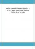 CHMA10H3 Introductory Chemistry 1 Lecture Notes (study guide solution) University of Toronto