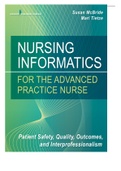 TEST BANK FOR NURSING INFORMATICS FOR THE ADVANCED PRACTICE NURSE