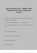 State Farm Steer Clear - Module 2 Exam Questions With Correct And Revised Answers