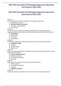 NUR 2063 Essentials Of Pathophysiology Exam Questions And Answers 2024-2025