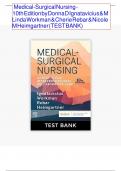 Test Bank for Medical-Surgical Nursing, 10th Edition, Donna D. Ignatavicius, Linda Workman, Cherie R. Rebar, Nicole M. Heimgartner ;All Chapters 1-69 LATEST 2024