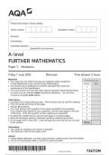 AQA Further Mathematics 7367 3M question paper FurtherMathematics A 7June 2024