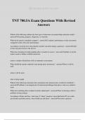 TNT 700.5A Exam Questions With Revised Answers