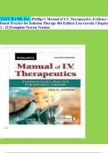 Test Bank for Phillips’s Manual of I.V. Therapeutics; Evidence-Based Practice for Infusion Therapy 8th Edition Lisa Gorski | Complete Guide A+