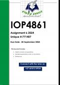 IOP4861 Assignment 6 (QUALITY ANSWERS) 2024