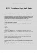 TSSE - Court Cases Exam Study Guide.