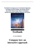 Test Bank For Company Law An Interactive Approach, 2nd Edition By Ellie Chapple, Alex Wong