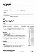 AQA AS MATHEMATICS PAPER 2 QUESTION PAPER 2024 (7356/2)