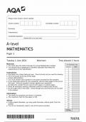 AQA A LEVEL MATHEMATICS PAPER 1 QUESTION PAPER 2024 (7357/1)