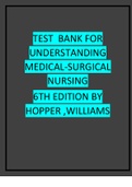 TEST BANK FOR UNDERSTANDING MEDICAL-SURGICAL NURSING 6TH EDITION