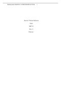 Running head: MARVIN F. WEBSTER REFLECTION 1 Marvin F. Webster Reflection Name: NRP 531 May 13, Professor :MARVIN F. WEBSTER REFLECTION 2 Problem Statement