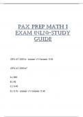 PAX Prep MATH 1 Exam (NLN)-study guide