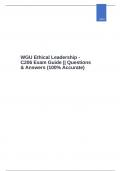 WGU Ethical Leadership - C206 Exam Guide || Questions & Answers (100% Accurate)