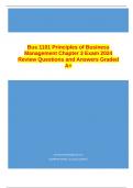 Bus 1101 Principles of Business Management Chapter 3 Exam 2024 Review Questions and Answers Graded A+