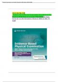 TEST BANK FOR Evidence-Based Physical Examination Best Practices for Health & Well-Being Assessment 2nd Edition ;All Chapters  / Full Complete