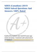 NDEB (Canadian) 2019  NDEB Solved Questions And  Answers 100% Rated