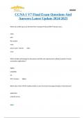 CCNA 1 V7 Final Exam Questions And Answers Latest Update 2024/2025