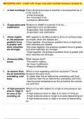 METEOROLOGY - CAAP CPL Exam Test with Verified Answers Graded A+