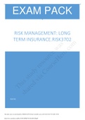 RISK MANAGEMENT: LONG TERM INSURANCE.RISK3702