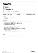           A-level ECONOMICS 7136/2 PAPER 2 National and international economy Mark scheme June 2019 Version: 1.0 Final