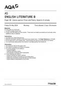 AQA English Literature 7716 2B question paper EnglishLiteratureB AS 24May 2024