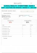 CLINICAL RESULTS - Relias Dysrhythmia Basic A Exam (2023 -2024) Questions (All correct answers, Already graded A+)  Exam 2024/2025  