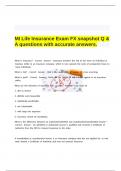 MI Life Insurance Exam FX snapshot Q & A questions with accurate answers..