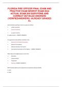 FLORIDA FIRE OFFICER FINAL EXAM & NEWEST 2024 200 QUESTIONS & CORRECT DETAILED ANSWERS (GRADED A+) 