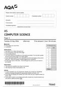 AQA AS COMPUTER SCIENCE PAPER 2 QUESTION PAPER 2024 (7516/2)