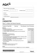 AQA  Chemistry7404 paper 1 question paper Chemistry AS 14May 2024