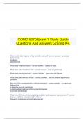 COMD 5070 Exam 1 Study Guide Questions And Answers Graded A+.