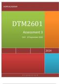 DTM2601   Assessment 3     DUE   10 September 2024    QUESTION 1 1.1 Consumers refer to the guests or tourists who visit the hospitality establishment and include the masses of people all over the globe who have a need for and use tourism products and ser