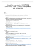 Visual Communication SOLUTION GURANTEE 100% CORRECT ANSWERS AID GRADE A+